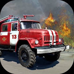 Winter Firefighters Truck